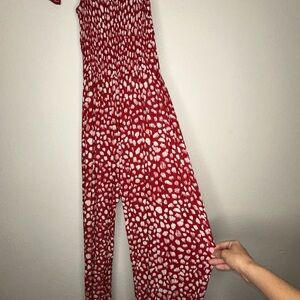 Tiare Hawaii Red and White Patterned Jumpsuit